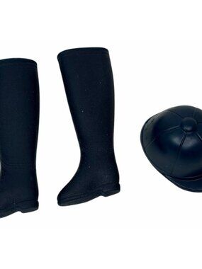 Vintage Barbie Doll Navy Riding Boots & Helmet Horse Rider Equestrian 1970s 1980